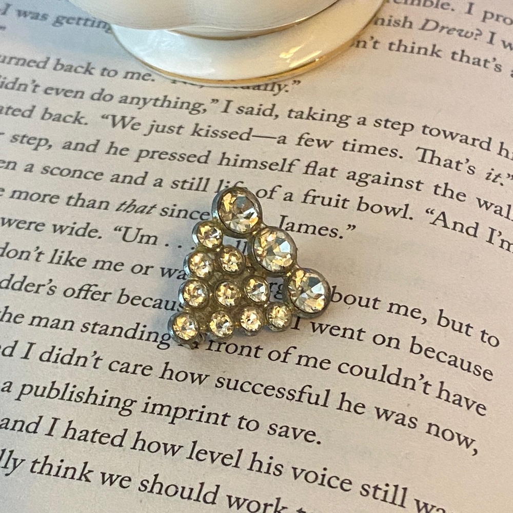 Silver Grape Crystal Brooch